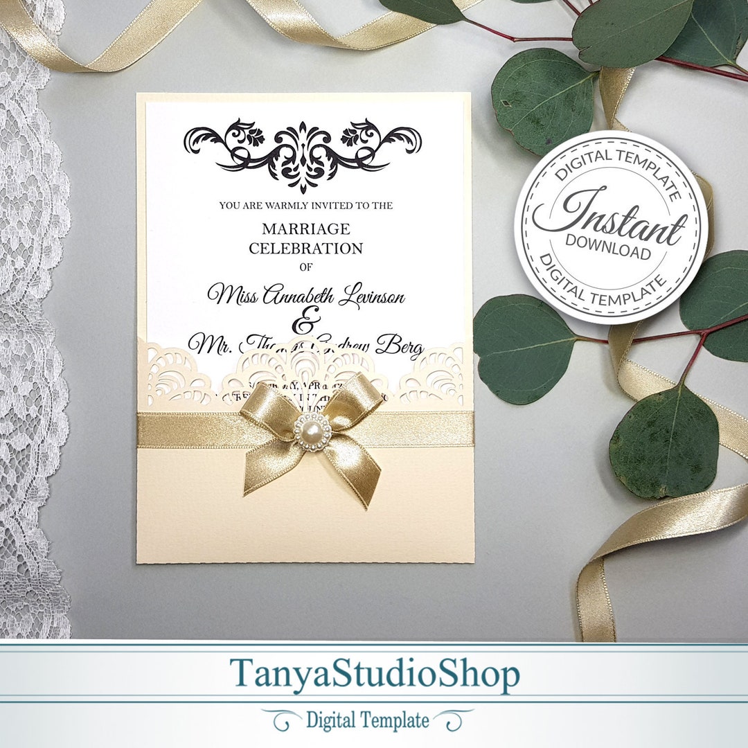 5x7'' Invitation Template SVG, Ai, CRD, Eps, Pdf Laser Cut Template 5x7'' Invitation Template SVG, Ai, CRD, Eps, Pdf Laser Cut Template