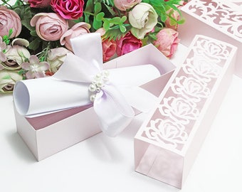 Wedding box invitations - SVG, DXF, ai, CRD, eps - Laser Paper Cut - Silhouette Cameo- Cricut - Instant Download 120