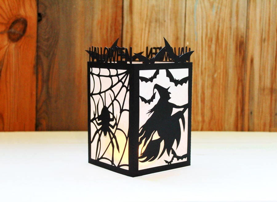 Download Halloween Lantern SVG DXF ai CRD eps Lantern Templates | Etsy