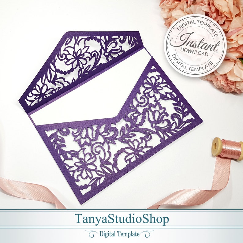 Download 5x7'' envelope template SVG ai CRD eps pdf | Etsy