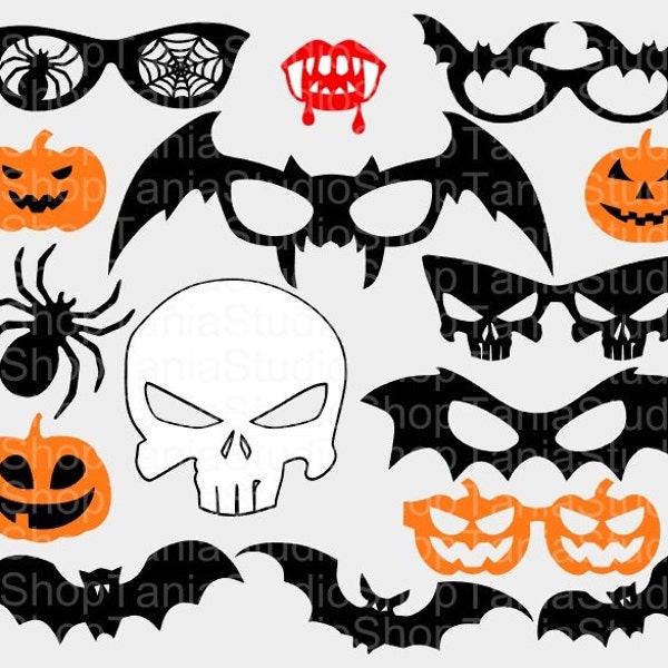 Halloween Photo Booth Props - Studio3, Svg, Dxf - Commercial Use Ok - Silhouette Cameo - Cricut - Vinyl Projects – Diy
