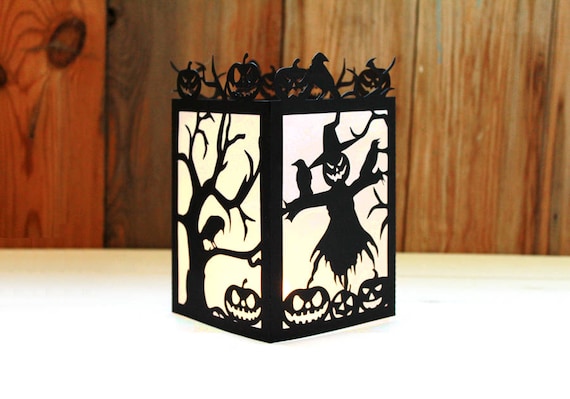 Download Halloween Lantern SVG DXF ai CRD eps Lantern Templates | Etsy