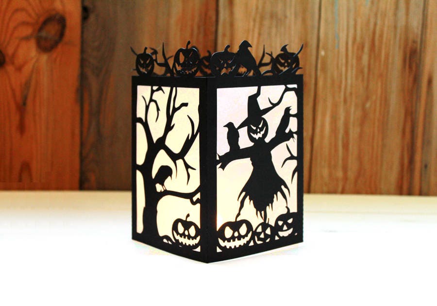 Download Halloween Lantern SVG DXF ai CRD eps Lantern Templates | Etsy