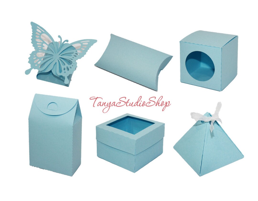 6 Basic Boxes - SVG, Studio3, Dxf, Eps, Ai, Cdr - Commercial Use Ok ...