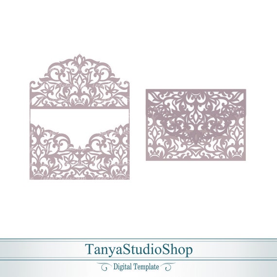 Download Wedding Invitation Svg Studio Ai Crd Eps Vintage Lace Etsy