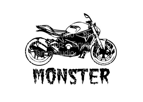Motocycle - SVG, studio3, Dxf - Commercial Use Ok - Silhouette Cameo - Cricut and etc.- Vinyl Projects – Diy