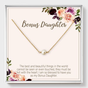 Wedding Gift For Daughter In Law, Bonus Daughter, Gift For Future Daughter In Law, Wedding Jewelry, Daughter-in-law, Pearl Necklace