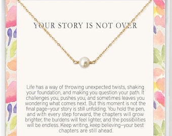Strength necklace, encouragement gift, affirmation necklace, mental health, inspirational jewelry, inspirational quote, confidence