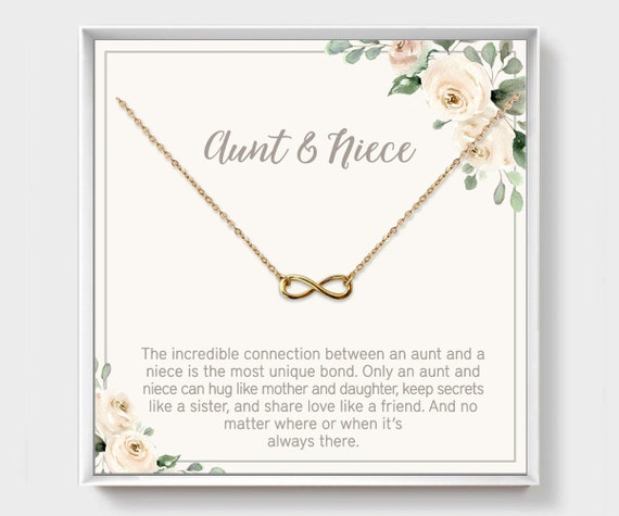 Aunt and Niece Jewelry Set, Eternity Two Ring Necklace, Birthday Gift for  Auntie From Niece, Aunt Niece Shareable Easter Gift for 2 - Etsy