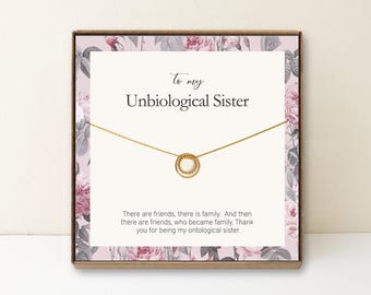 Unbiological sisters, bonus sister necklace, other sister gift, like a sister, best friend gift, sister in law, birthday gift, wedding gift,
