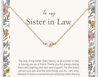 Sister in law, bonus sister necklace, other sister gift, like a sister, best friend gift, unbiological sisters, birthday gift, wedding gift,