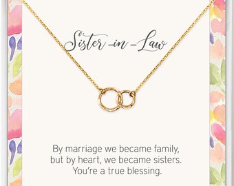 Sister in law, bonus sister necklace, other sister gift, like a sister, best friend gift, unbiological sisters, birthday gift, wedding gift,