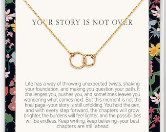 Strength necklace, encouragement gift, affirmation necklace, mental health, inspirational jewelry, inspirational quote, confidence