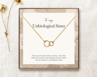 Unbiological sisters, bonus sister necklace, other sister gift, like a sister, best friend gift, sister in law, birthday gift, wedding gift,