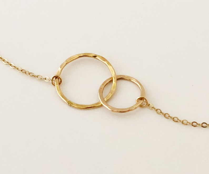 Wedding Gift For Best Friend Bonus Sister Other Sister Unbiological Sister Interlocking Circle Necklace Birthday Gift Idea