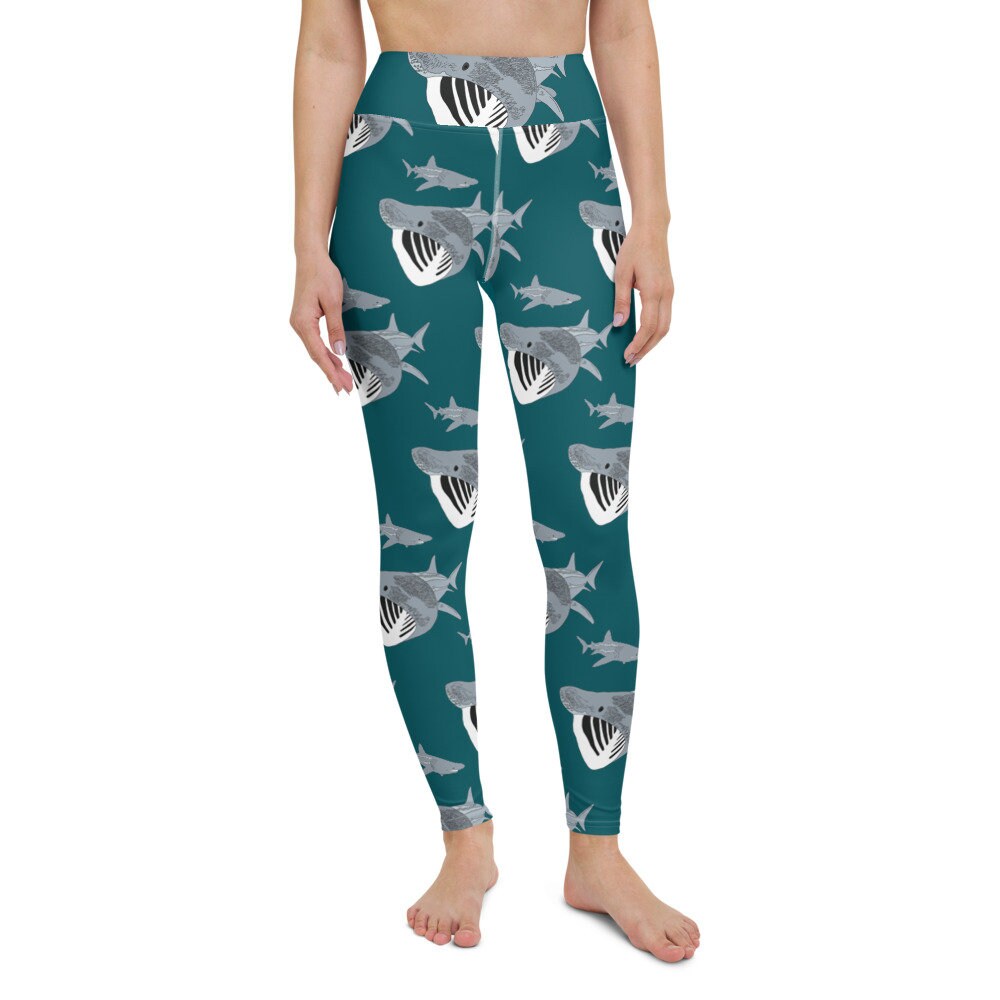 Basking Shark High Waisted Yoga Leggings yoga clothing Etsy