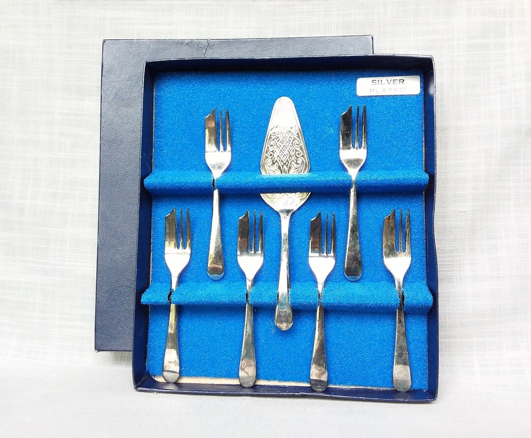 Sheffield Silver Plate Dessert Set Set of 6 Sheffield England Etsy