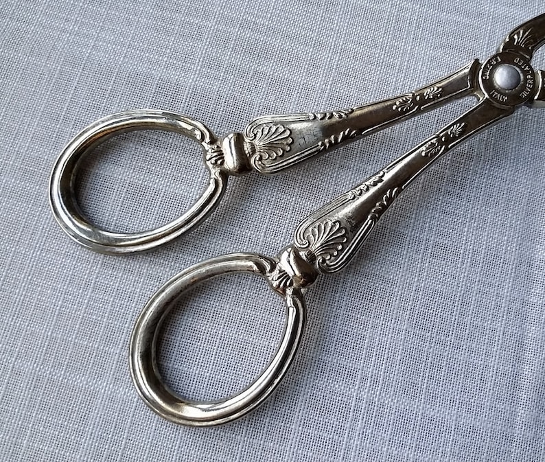 Vintage Italian Etched Pastry Tongs Silver Plate Cake Serving Etsy
