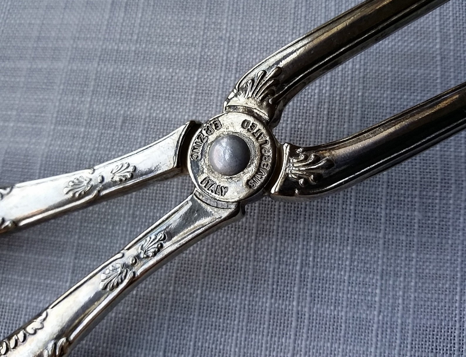 Vintage Italian Etched Pastry Tongs Silver Plate Cake Serving Etsy