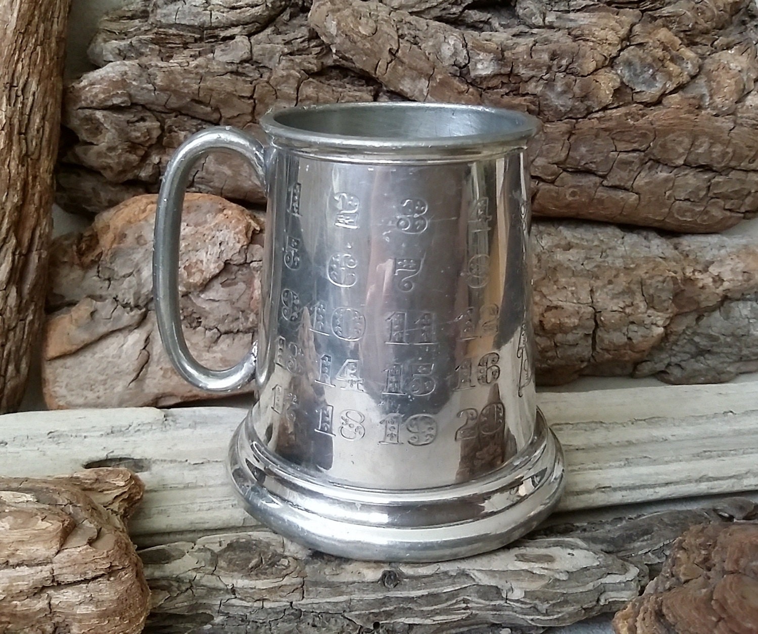 Vintage English Pewter Tankard Mug for Baby Alphabet Child Etsy