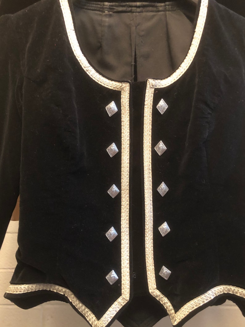 Velvet Princess Bolero 60s vintage mod black bolero glam