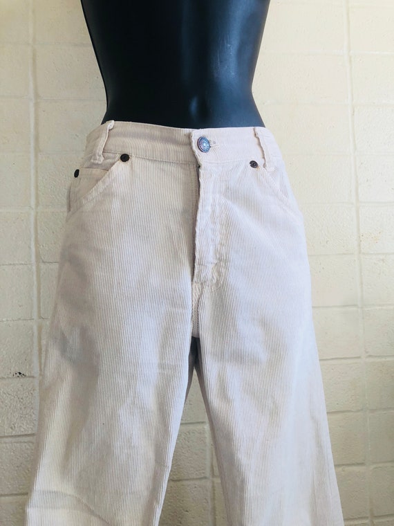 90s White Courduroy Jeans vintage Xsm / Gap brand… - image 2