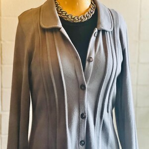 Cotton Tunic Jacket Taupe tapered gored fit made in India