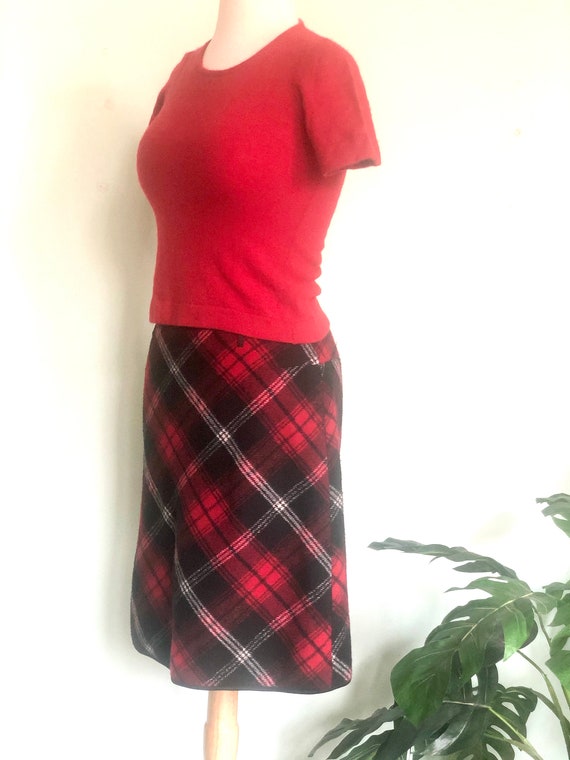 Tartan Plaid Mini Skirt hip warmer / boot skirt /… - image 5