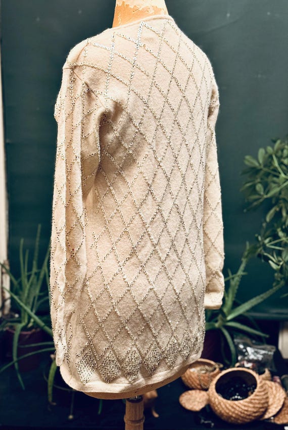Sequin Pullover White Angora Ellen Tracy - image 6