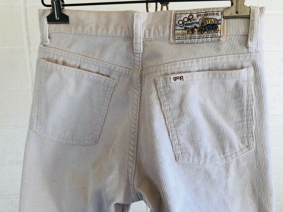 90s White Courduroy Jeans vintage Xsm / Gap brand… - image 4