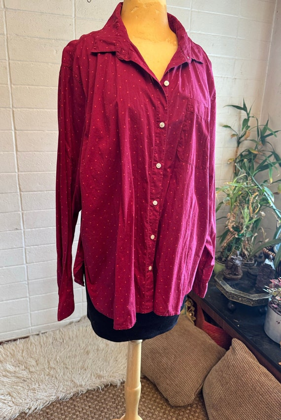 Old Navy Cotton cover shirt Xl burgundy dark red