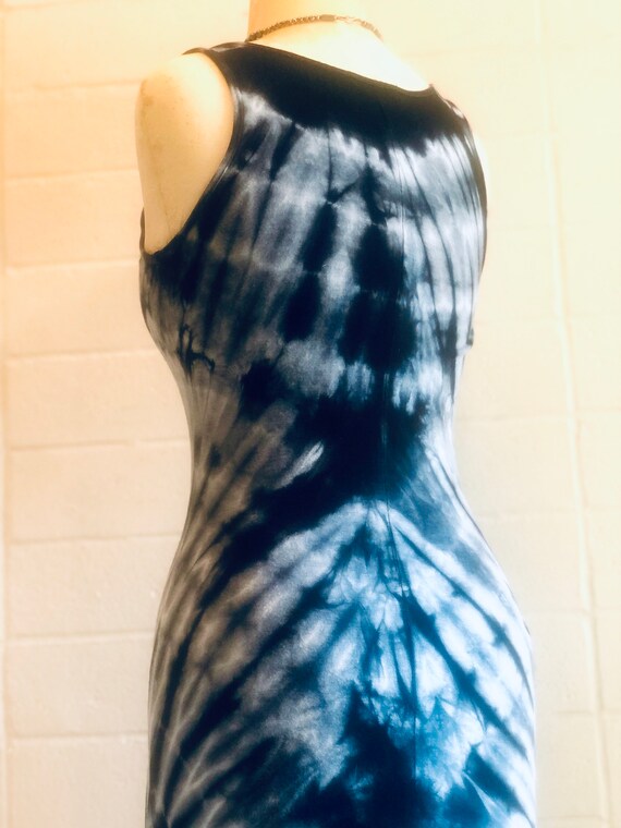 Indigo Tye Dye Maxi dress / Soprano / asymmetrica… - image 6