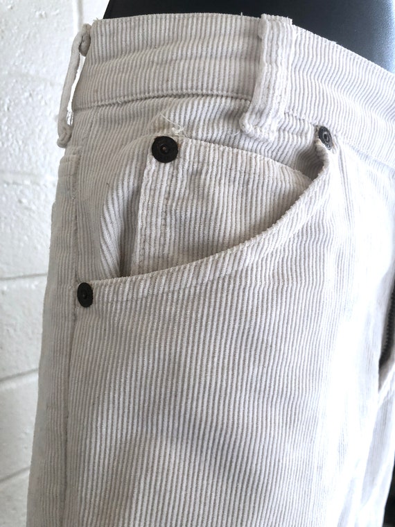 90s White Courduroy Jeans vintage Xsm / Gap brand… - image 3