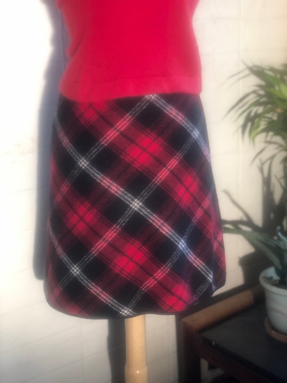 Tartan Plaid Mini Skirt hip warmer / boot skirt /… - image 3