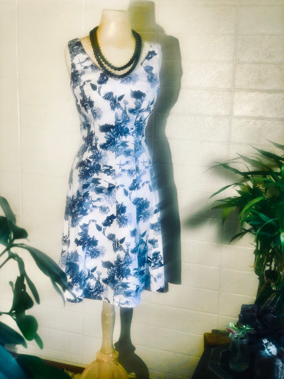 Chaps blue dress top