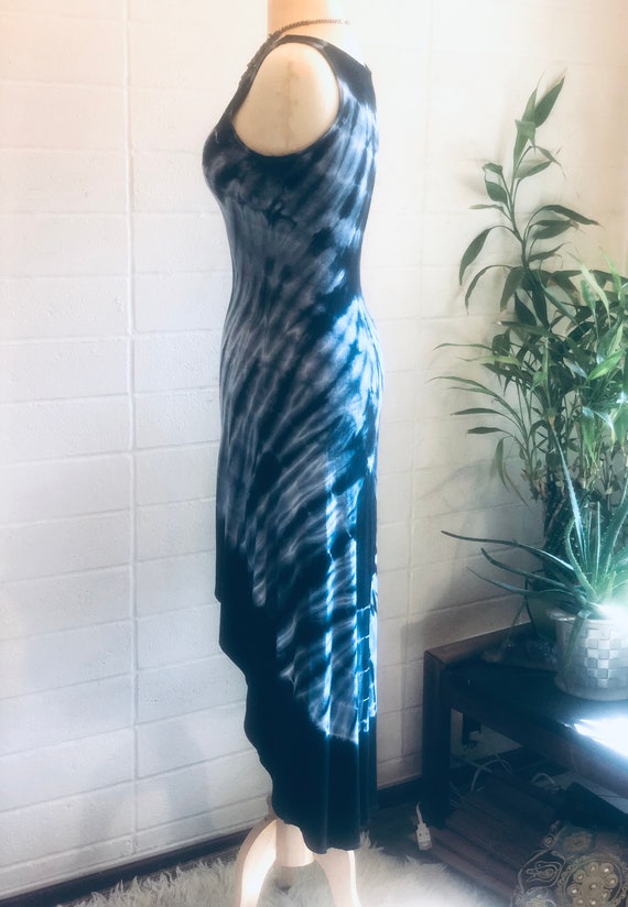 Indigo Tye Dye Maxi dress / Soprano / asymmetrica… - image 7