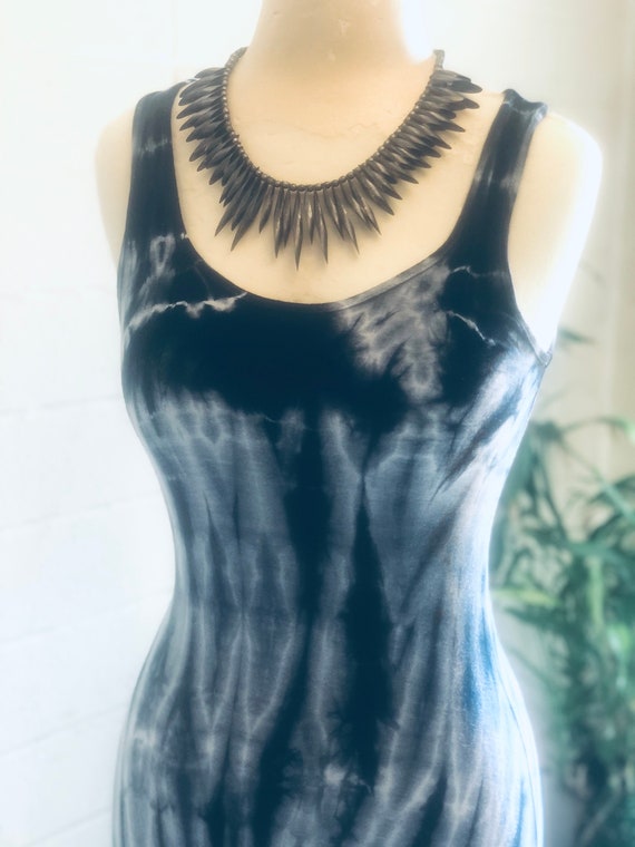 Indigo Tye Dye Maxi dress / Soprano / asymmetrica… - image 1