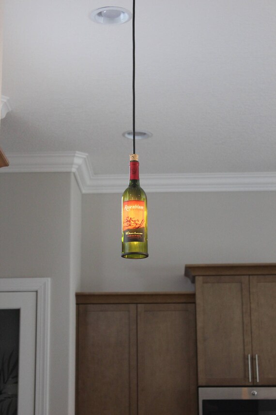 Wine Bottle Pendant Light Customer Bottle Etsy