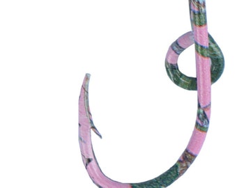 Pink and Camo Fish Hook Hat Pin Hat Clip for Hat or Cap Money