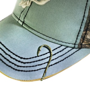 Camo Fish Hook Hat Pin - Hat Clip for Hat or Cap - Money Clip/Tie Clasp - Camouflage