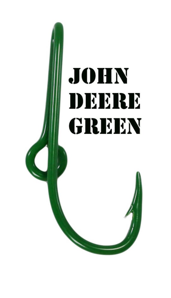 John Deere Green Powder Coated Fish Hook for Hat Brim or Bill John