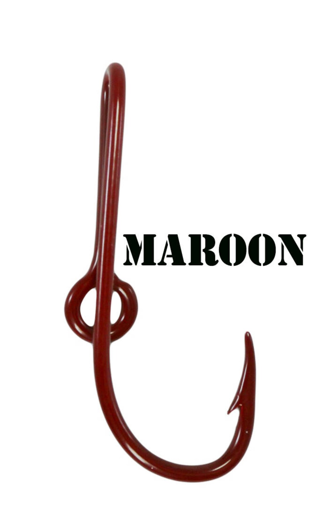 Maroon Powder Coated Fish Hook for Hat Brim or Bill Maroon Fish Hook