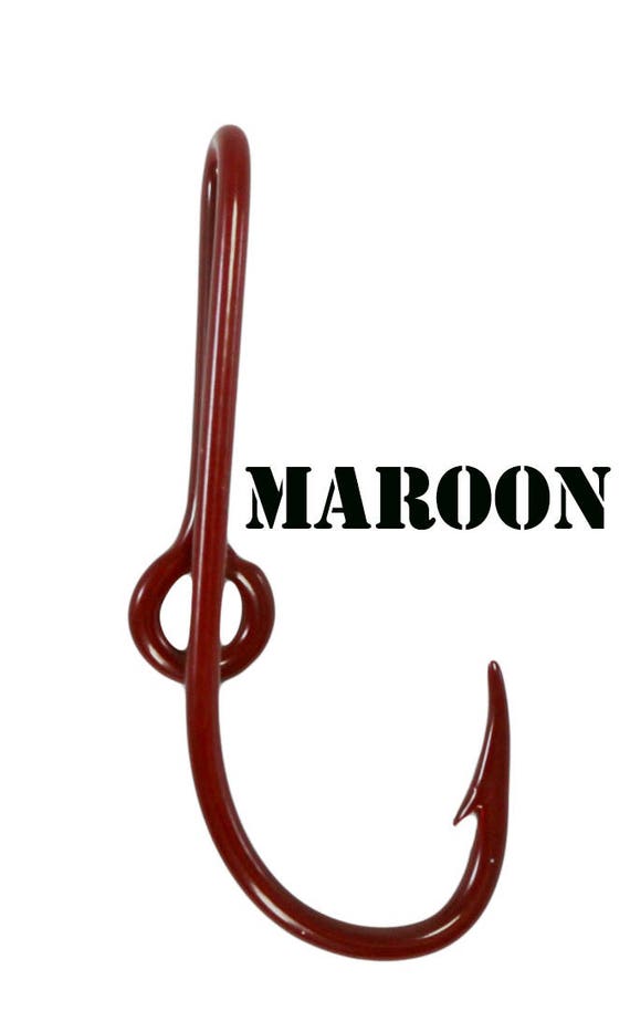 Maroon Powder Coated Fish Hook for Hat Brim or Bill Maroon Fish Hook Tie  Clasp Hat Clip for Hat or Cap Money Clip 