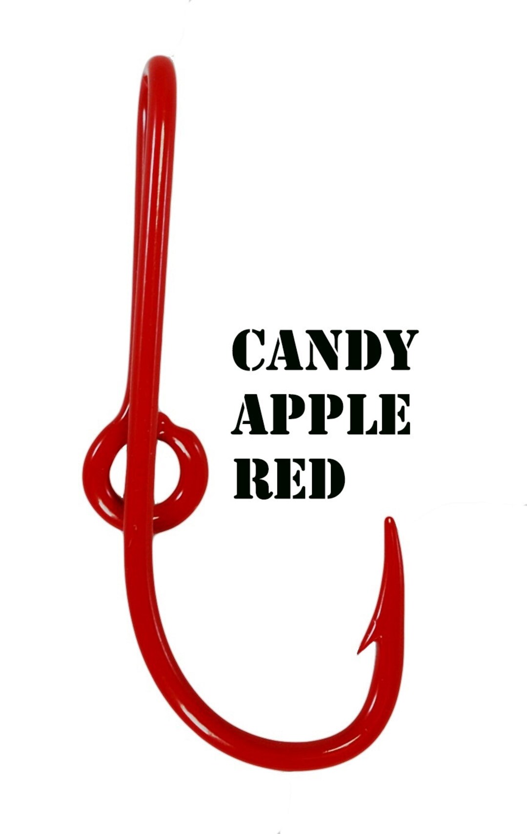 Candy Apple Red Powder Coated Fish Hook for Cap Brim or Bill Hat