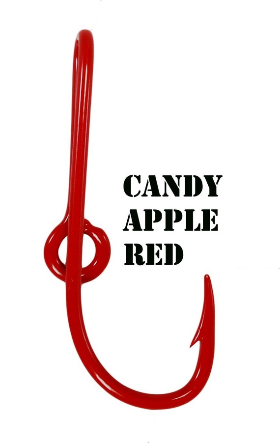 Candy Apple Red Powder Coated Fish Hook for Cap Brim or Bill Hat Pin Tie  Clasp Money Clip -  Canada
