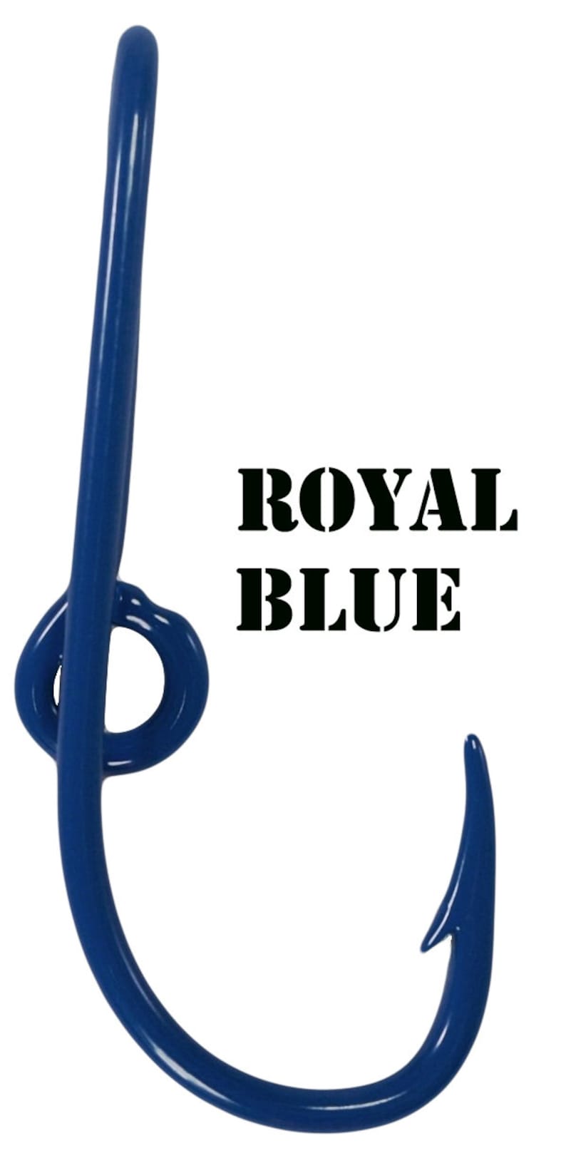 Fishing Hook for Cap Bill or Brim Royal Blue Powder Coated
