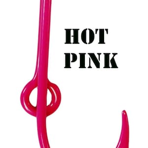 Hot Pink Powder Coated Fish Hook for Cap Brim or Bill - Hat Pin - Tie Clasp - Money Clip