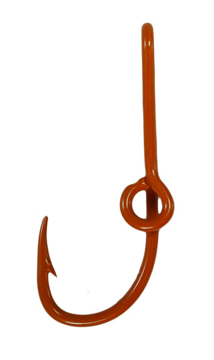 Fishing Hook for Cap Bill or Brim - Burnt Orange Powder Coated fish hook - Hat Pin - Tie Clasp - Money Clip