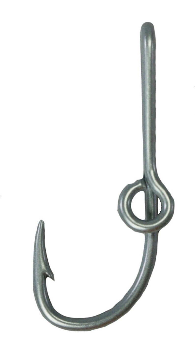 Fishing Hook for Cap Bill or Brim Silver Powder Coated Fish Etsy