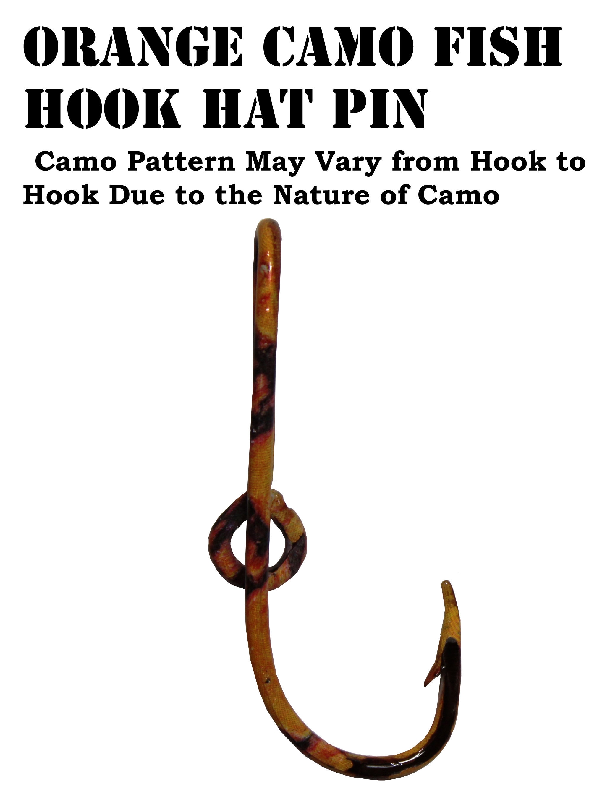 Fishing Hook for Cap Bill or Brim Black Powder Coated Fish Hook Hat Pin Tie  Clasp Money Clip 
